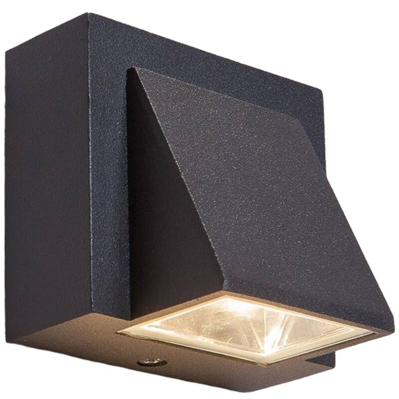 foto del prodotto led marik in nero da alluminio lucande