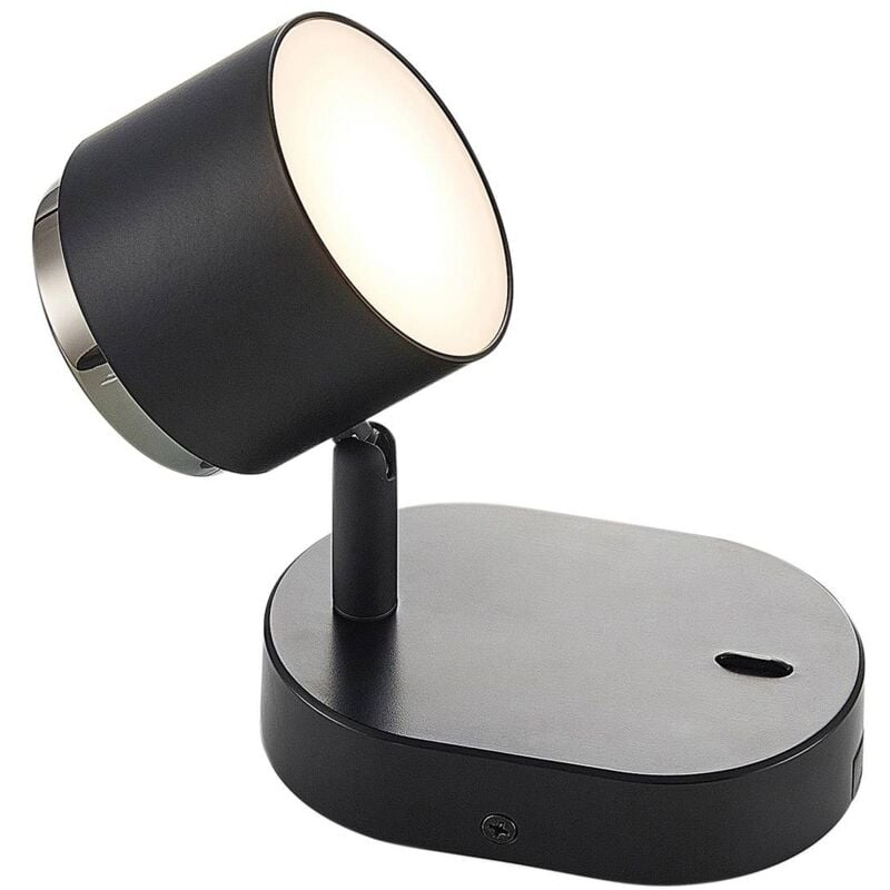 foto del prodotto led marrie in nero da alluminio lindby
