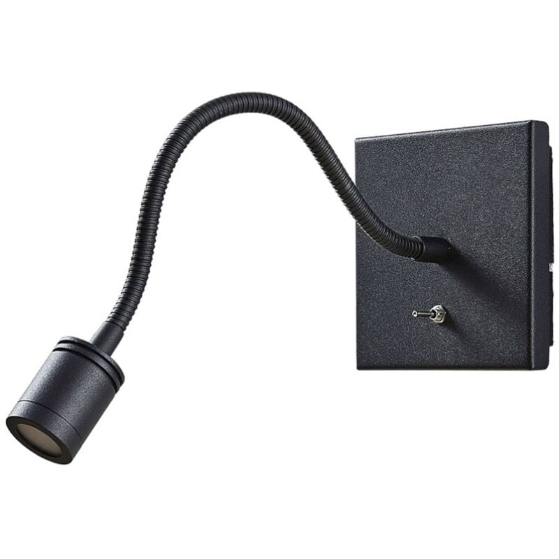 foto del prodotto led mayar in nero da metallo lindby