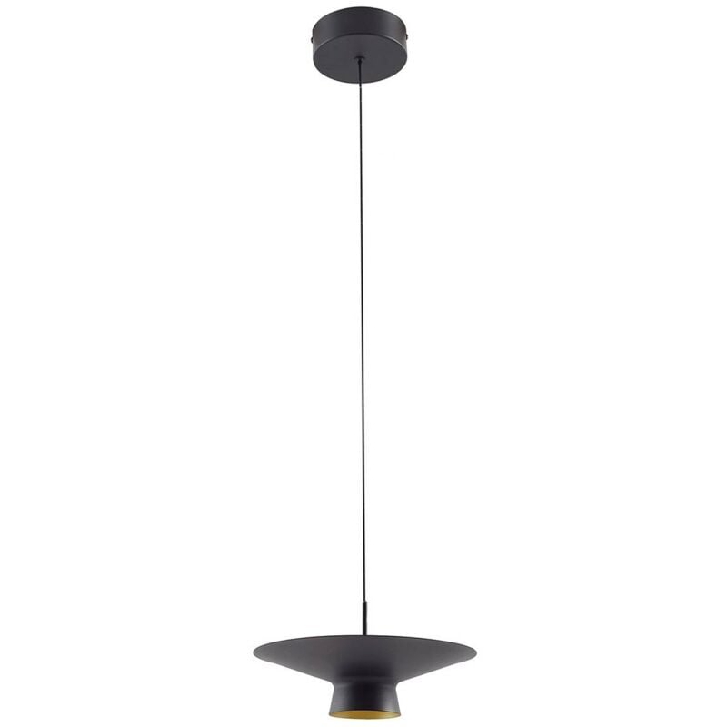 foto del prodotto led norvind in nero da metallo lindby