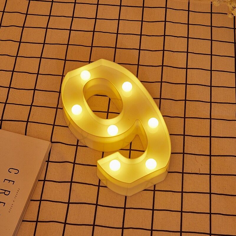 foto del prodotto led numero led 9 altezza della luce bianca illuminata 22 cm a pilas 2aa testi e pantofole jandei