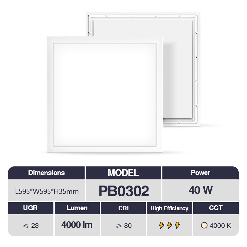 foto del prodotto led pannelli 40w 4000k bianco 4000lm 110 cri 80 ugr 23 pf0.9 garanzia 3anni l595xw595xh35mm kosoom
