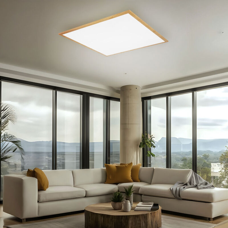 foto del prodotto led pannello a superficie alu lampada da soffitto camera da letto illuminazione corridoio luce aspetto legno