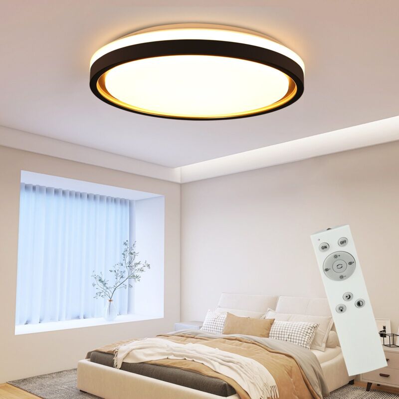 foto del prodotto led plafoniera camera da letto diametro 30 cm lampada da camera dimmerabile con telecomando 18 w illuminazione soggiorno lampada da soggiorno