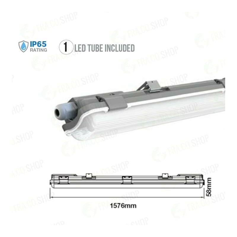 foto del prodotto led plafoniera impermeabile 150cm 122w 4000k luce naturale