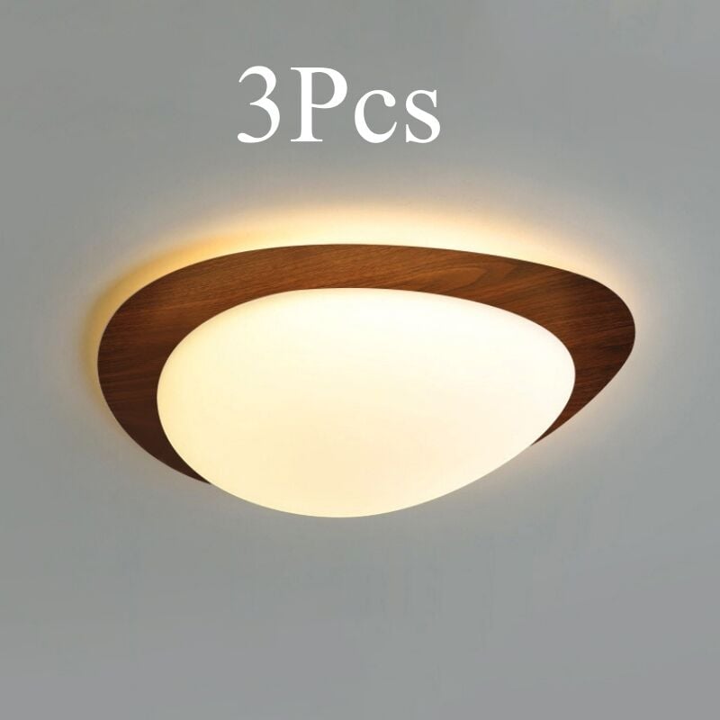 foto del prodotto led plafoniera vintage lampada a soffitto creativo illuminazione da ufficio art d eco 12w luce bianco caldo 3 pezzi