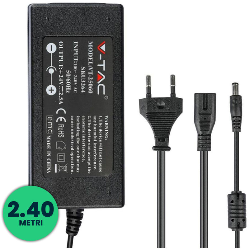 foto del prodotto led power supply 60w 24v 2.5a ip44 plastica