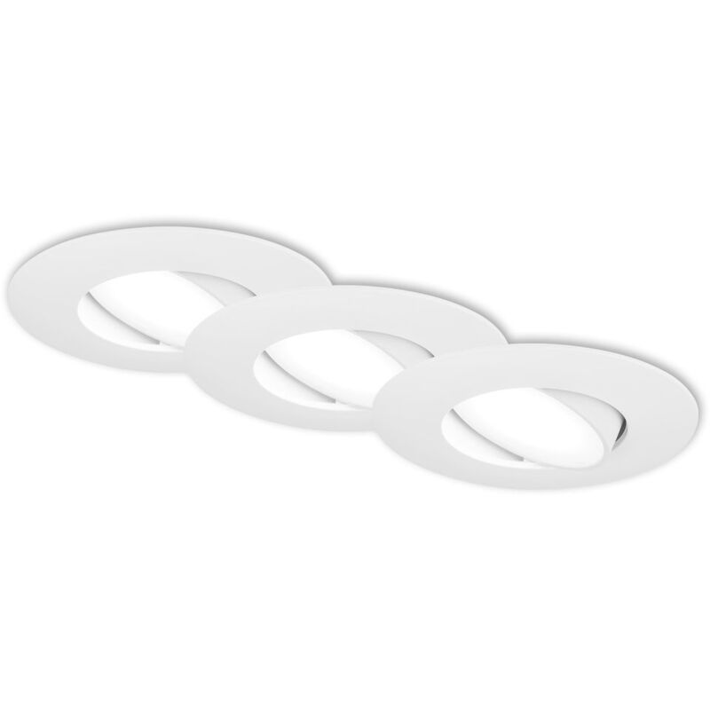 foto del prodotto led recessed spots, set di 3, ip65, bianco, 3xled p