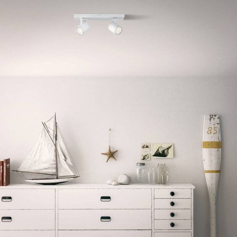 foto del prodotto led runner 5309231p0 faretto da soffitto led monocolore gu10 7 w bianco philips