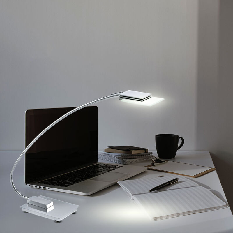foto del prodotto led scrittura lampada da tavolo studio alu lampada in vetro luce notturna mobile eglo 90889