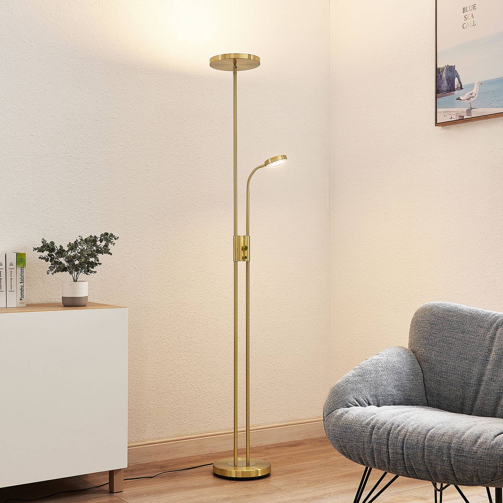 foto del prodotto led seppa in oro da metallo lindby
