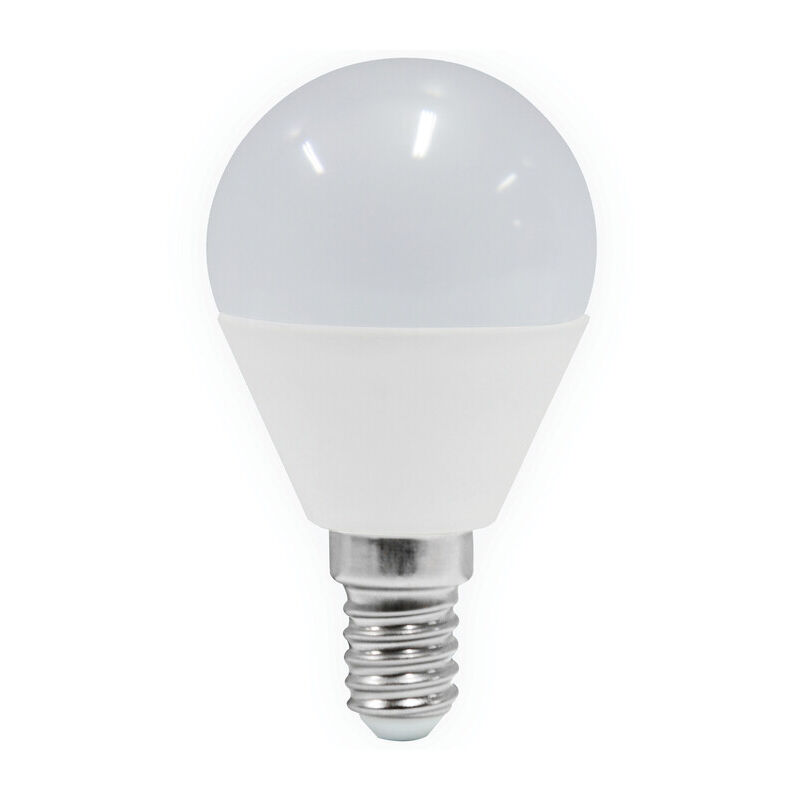 foto del prodotto led sfera w7,0 e14 800lm 3000k calda. prezzo per 1 pezzo.