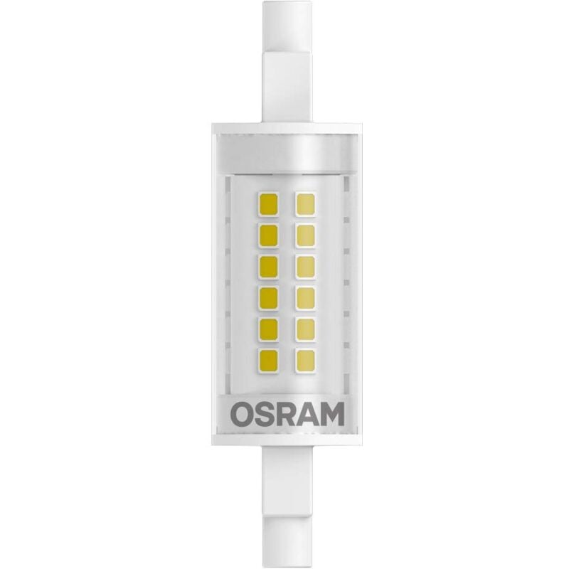 foto del prodotto led slim line r7s, tubo 7 w equivalente a 60 w, bianco caldo, 2700 k, chiaro, taglia unica osram