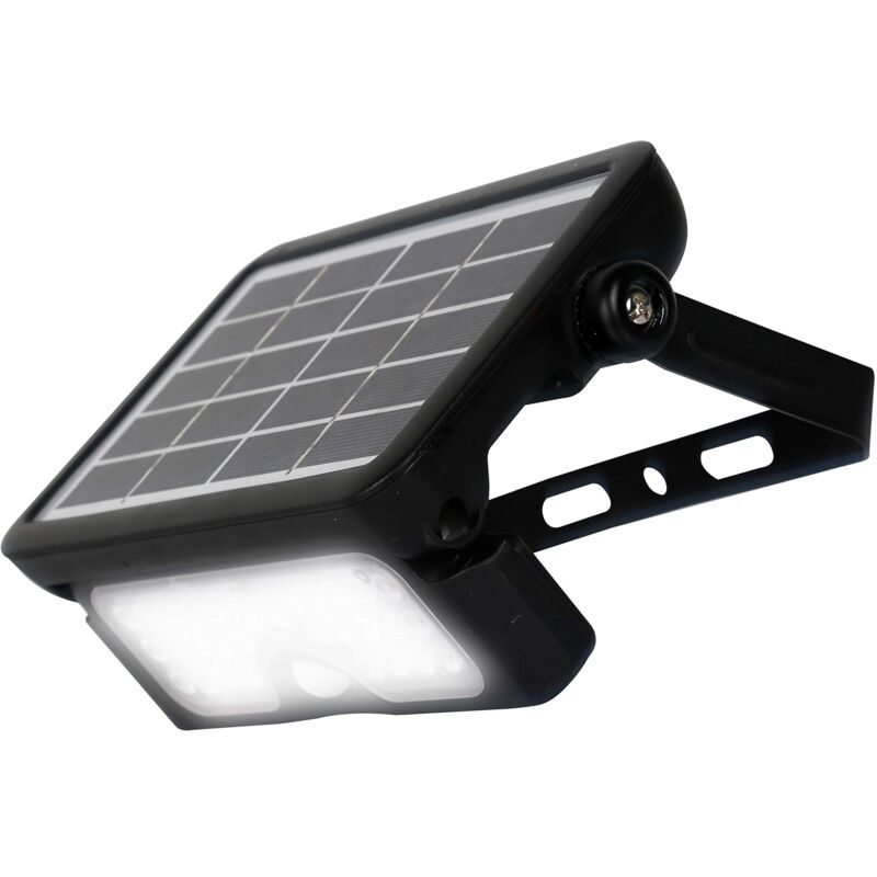 foto del prodotto led solar guardian pir proiettore 550lm ip65 4000k nero, 5 watt luceco