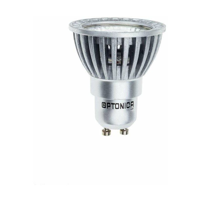 foto del prodotto led spot gu10 6w argento equivalente a 50w giorno bianco 6000k