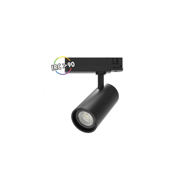 foto del prodotto led spot su rail orientable rail 3 adattatore ac220 240v 25w 2500lm 24 ip20 ik05 75mm bianco hot 3000k