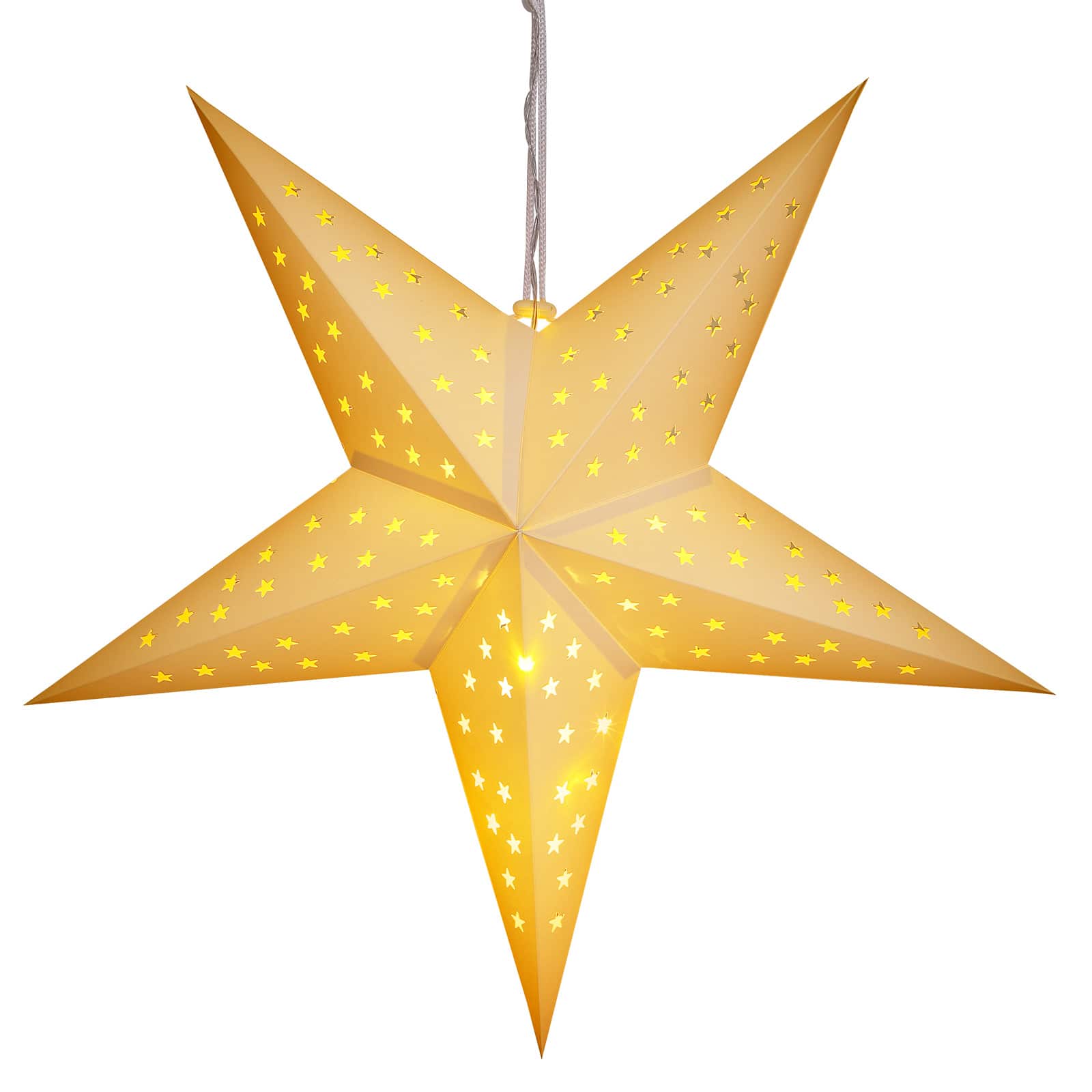 foto del prodotto led stella di natale illuminata 60 cm batteria decorazione natalizia finestra senza fili model 2 en casaria