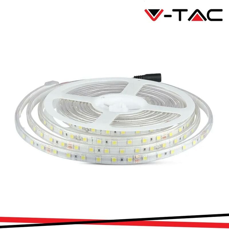 foto del prodotto led striscia 5050 60 leds 24v ip65 6500k luce fredda