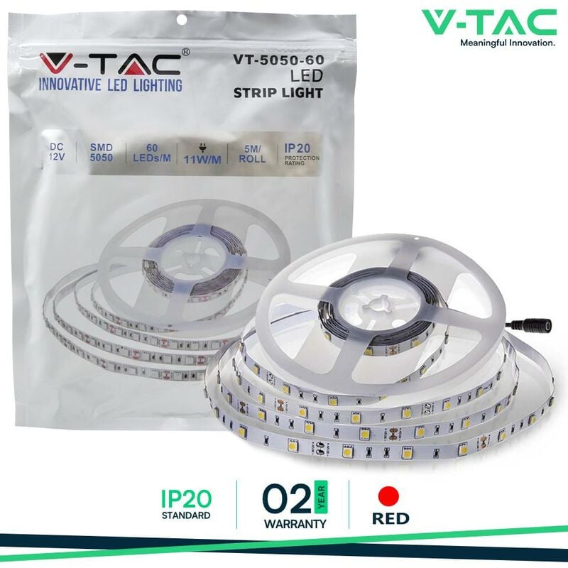 foto del prodotto led striscia smd5050 60 leds red ip20