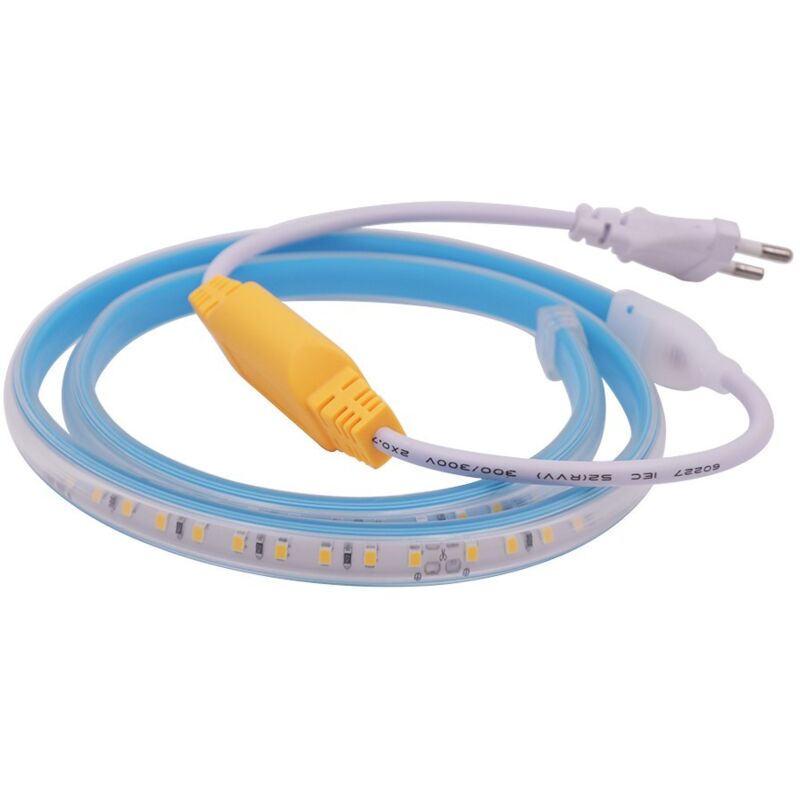 foto del prodotto led tira 220v 6000k 100 led ip65 smd2835 10w cut 10 cm 1 metro cut 10 cm jandei
