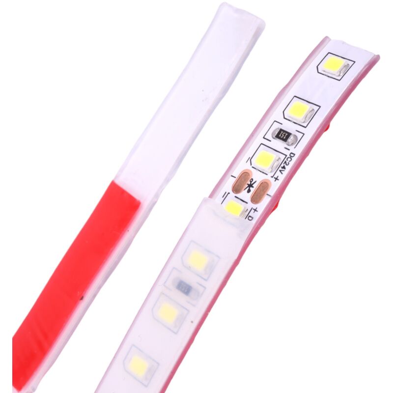 foto del prodotto led tira 24v 6000k outdent ip65. 6000k 10w m. 120 led m. smd2835. strisce led da 1 metro jandei