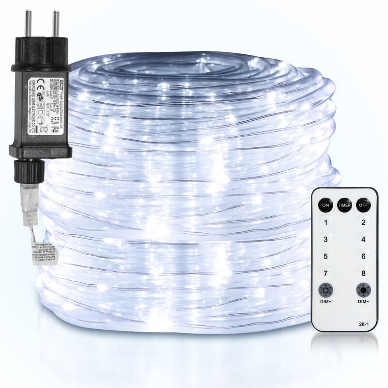 foto del prodotto led tubo luminoso per interni/esterni lampada a catena per matrimonio decorativo bianco 20m - randaco