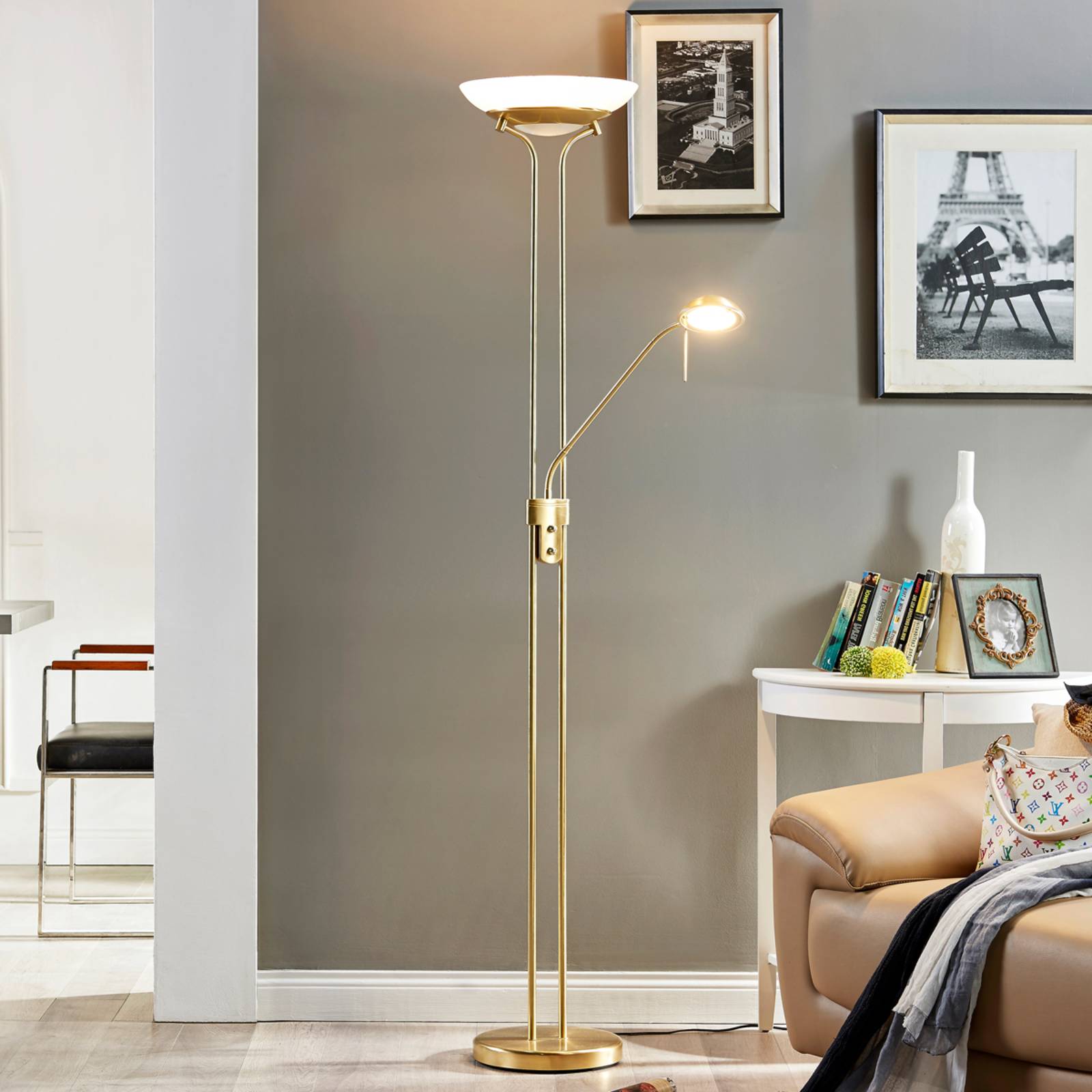 foto del prodotto led yveta in oro da metallo lindby