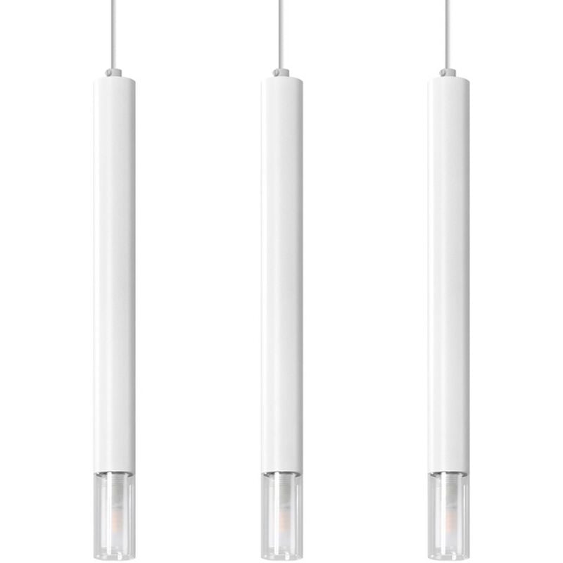 foto del prodotto ledbox sollux lighting wezyr plafoniera a sospensione bar, bianca, 3x g9
