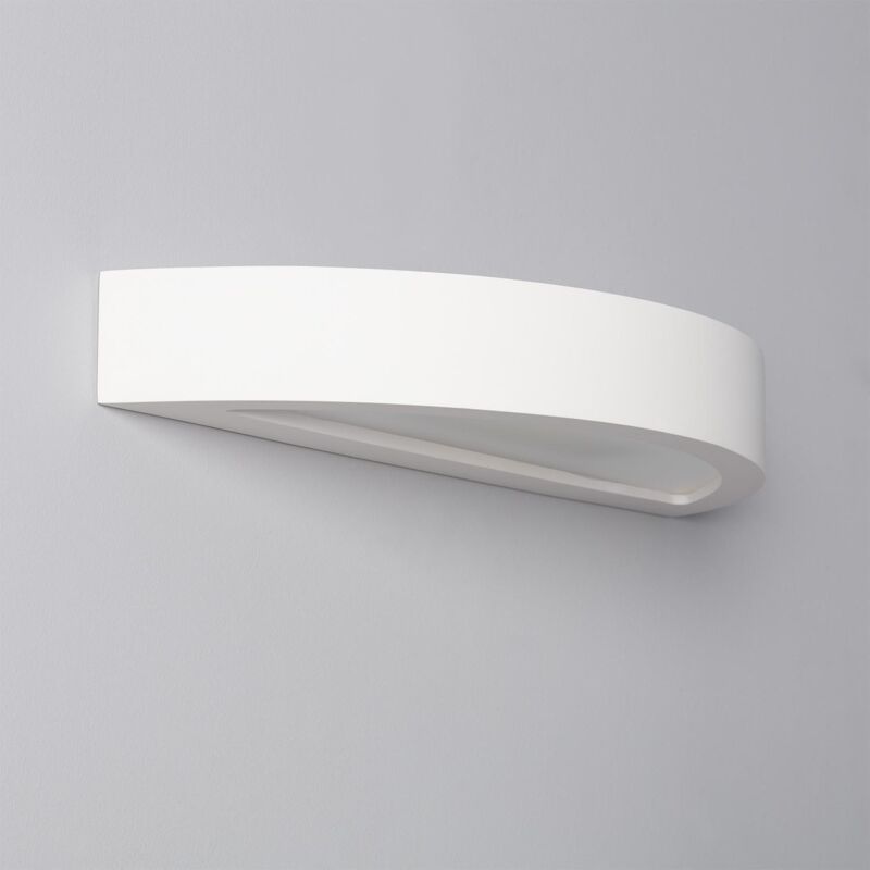 foto del prodotto ledkia applique da parete di gesso doppia illuminazione upinde bianco