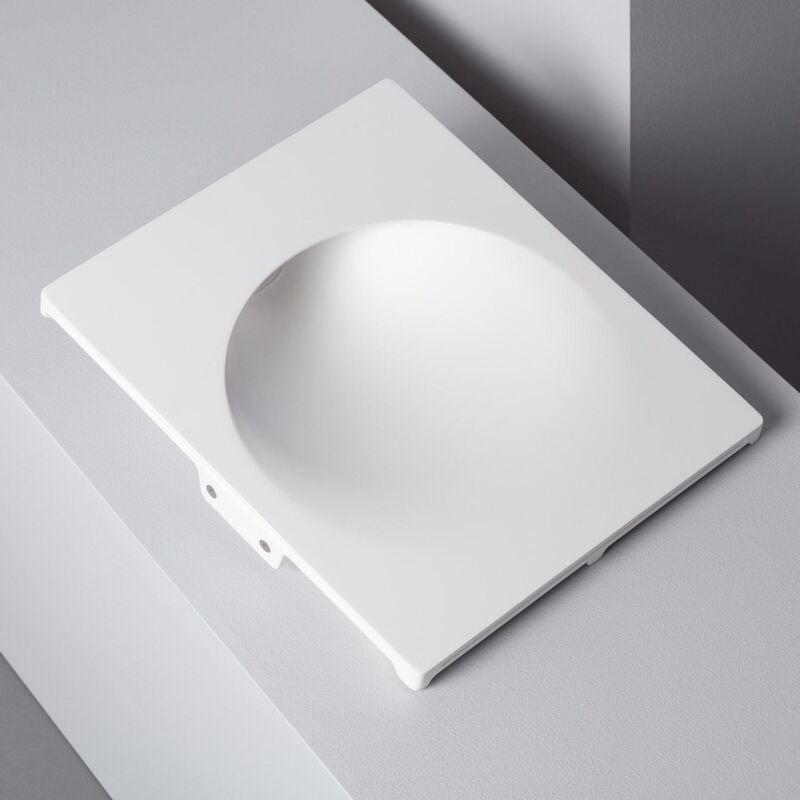 foto del prodotto ledkia applique da parete integrazione cartongesso per lampadina led gu10 gu5.3 foro 353x293 mm bianco