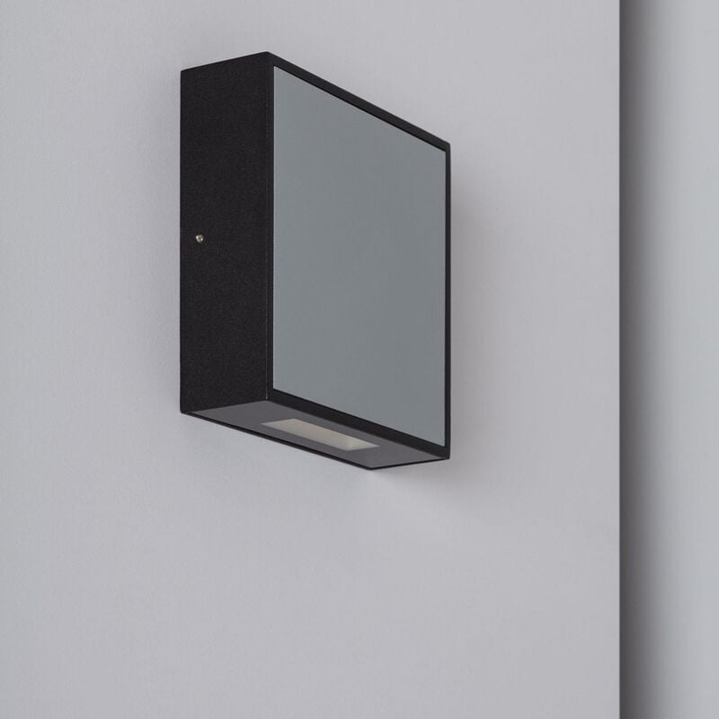 foto del prodotto ledkia applique da parete per esterni led 6w alluminio roma grigio 3000k bianco caldo