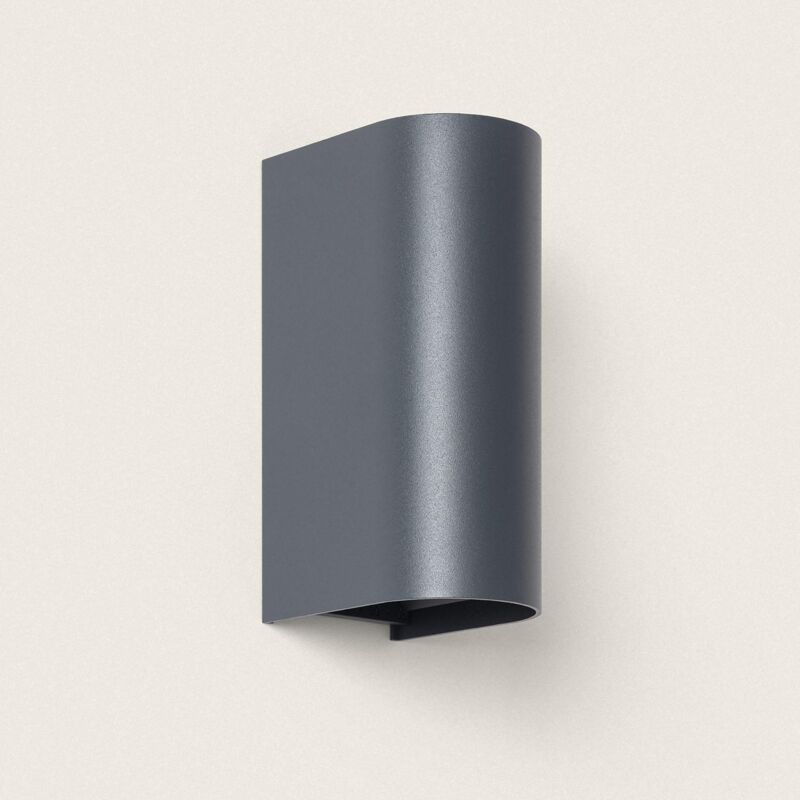 foto del prodotto ledkia applique da parete per esterno led 10w alluminio doppia luce cct selezionabile oscilum round antracite