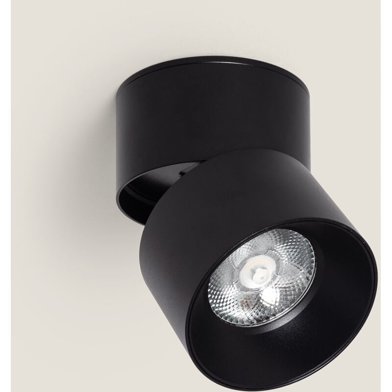 foto del prodotto ledkia - applique led 15w alluminio circolare nero new onuba bianco caldo 2700k