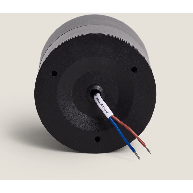 foto del prodotto ledkia - applique led 15w alluminio circolare nero new onuba bianco freddo 5000k