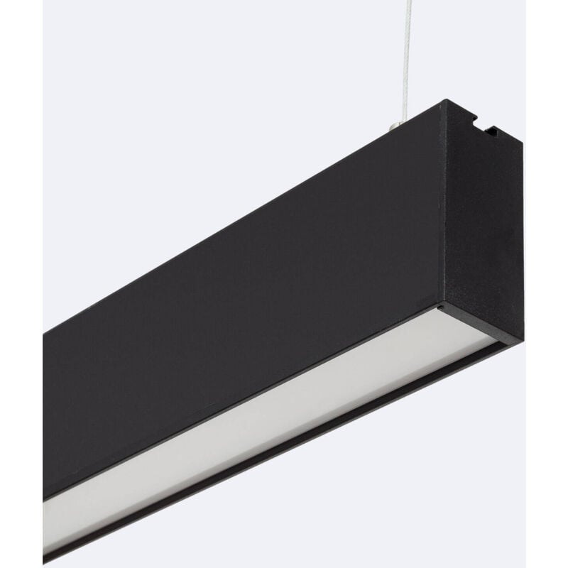 foto del prodotto ledkia barra lineare led 60cm 18w cct crocker nero selezionabile caldo naturale freddo no flicker 3000k 4000k 5000k 