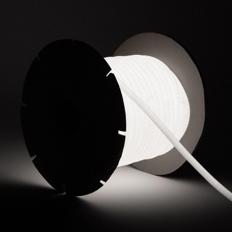 immagine 0 del prodotto ledkia bobina striscia neon led regolabile 220v circolare sflex17 50 metri bianco freddo