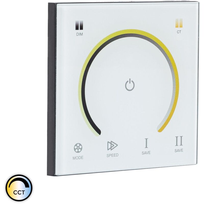 foto del prodotto ledkia controller regolatore a parete touch per striscia led 12 24v dc cct