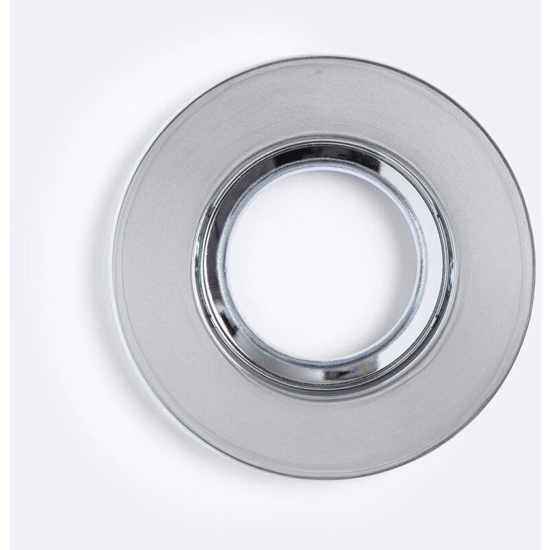 foto del prodotto ledkia cornice decorativa orientabile per downlight led circolare 4cct regolabile ip65 argento
