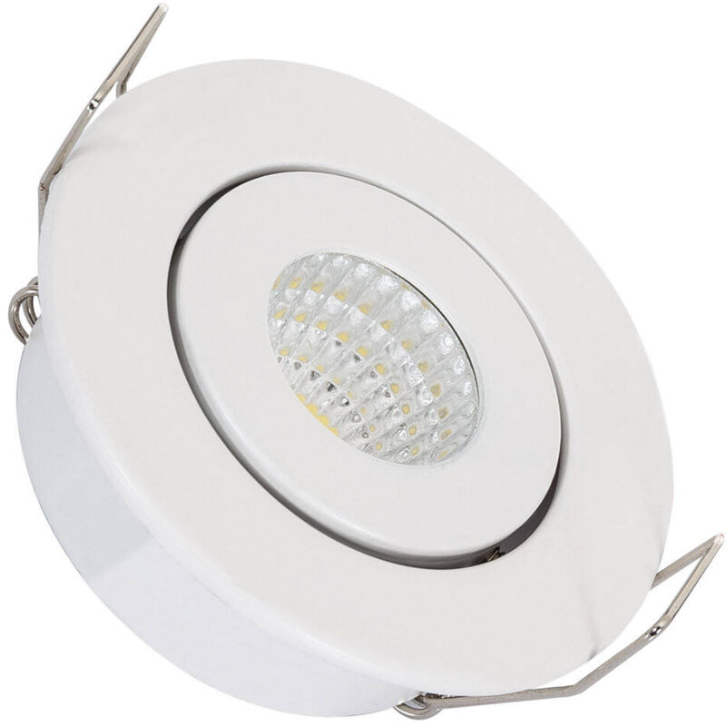 foto del prodotto ledkia downlight led cob orientabile circolare bianco foro 45mm bianco freddo no flicker 5000k
