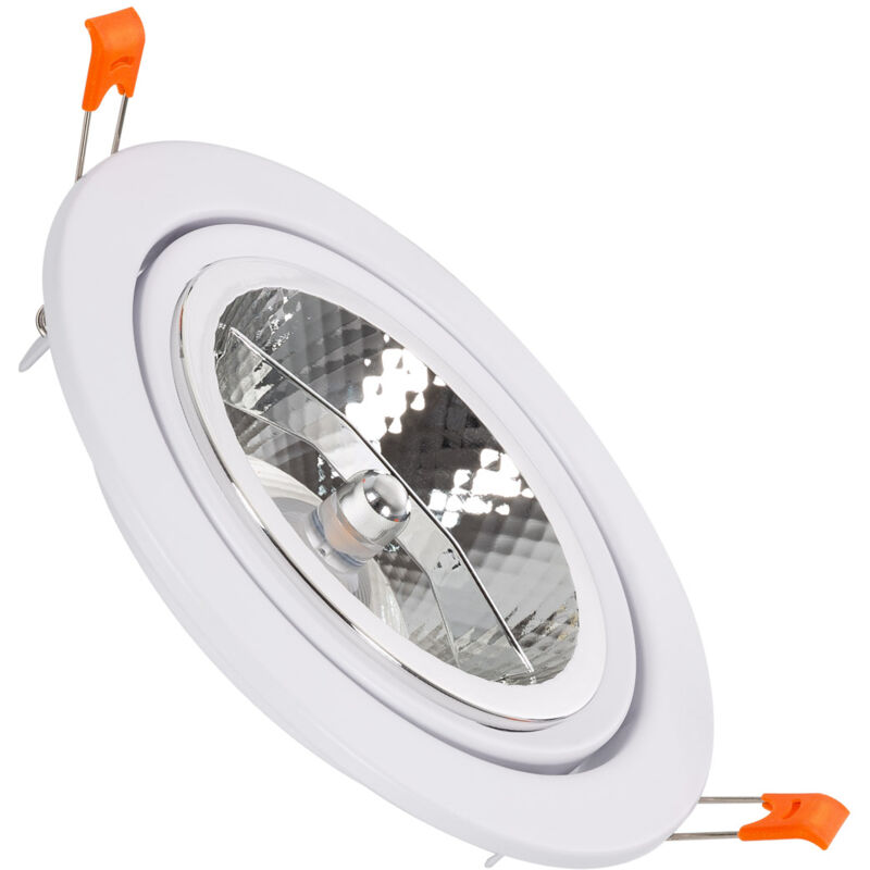 foto del prodotto ledkia faretto downlight led 12 w orientabile circolare ar111 foro 120 mm bianco naturale no flicker 4000k