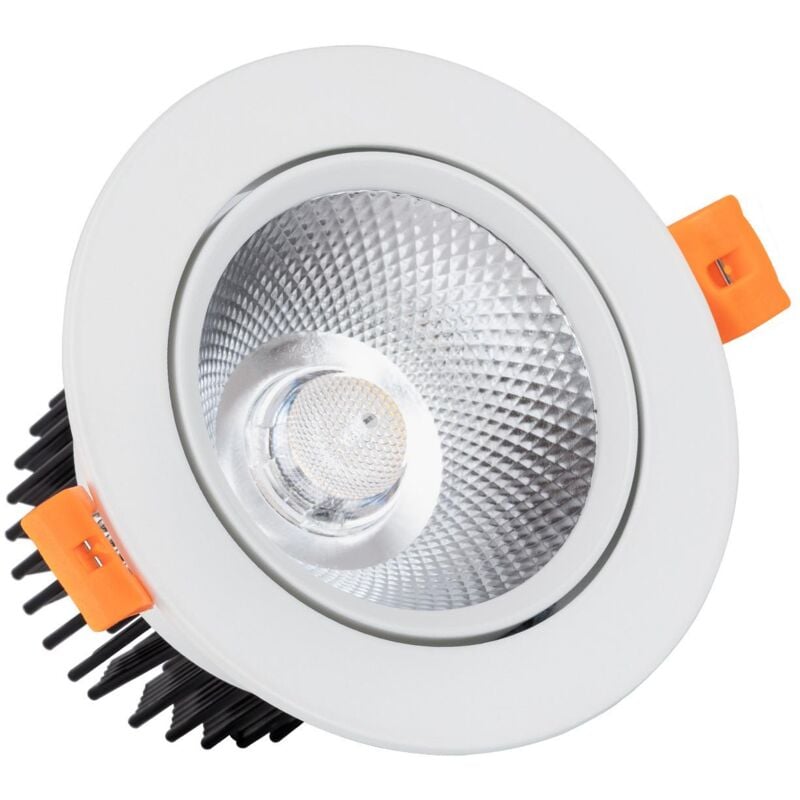 foto del prodotto ledkia faretto downlight led 12w circolare cob cri90 foro 90 mm bianco freddo no flicker 5000k