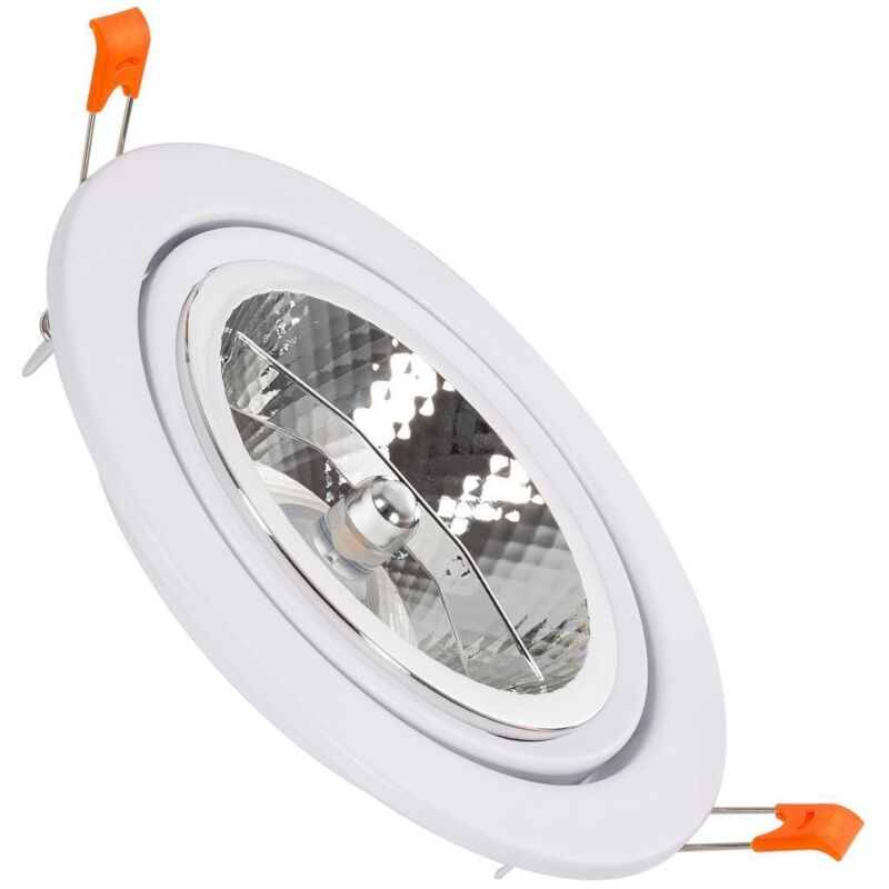 foto del prodotto ledkia faretto downlight led 15 w circolare slim ar111 foro 120 mm bianco caldo 3000k