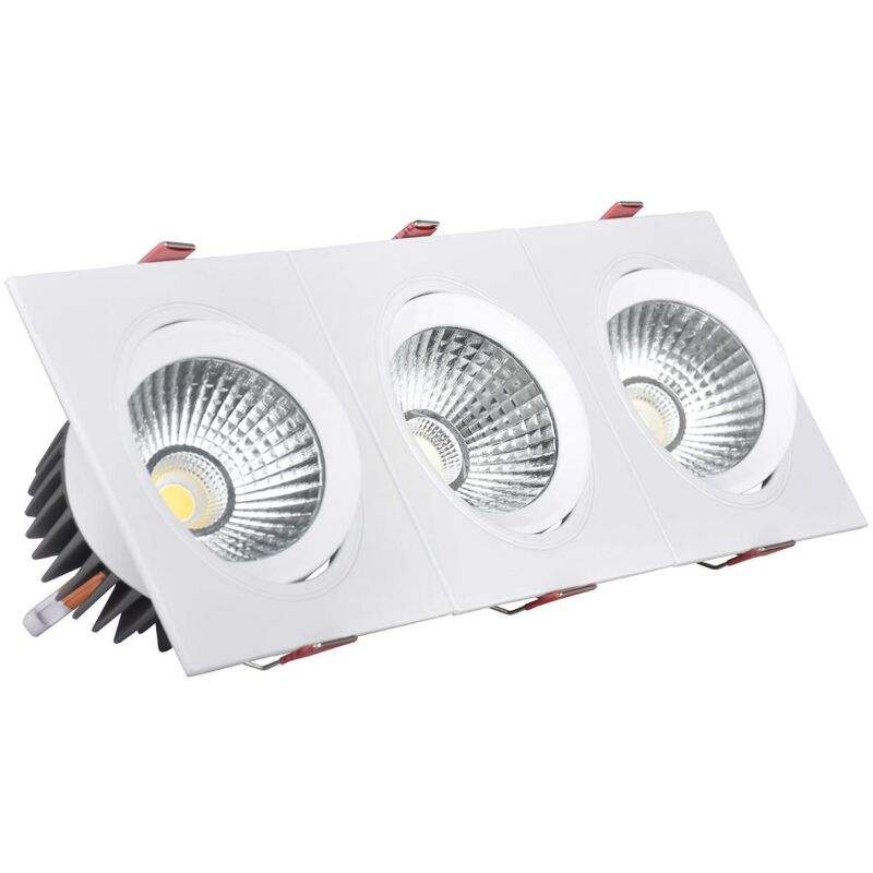 foto del prodotto ledkia faretto downlight led 45w rettangolare madison foro 400x120 mm bianco caldo 3000k