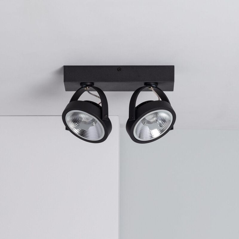 foto del prodotto ledkia - faretto led da superficie orientabile ar111 30w regolabile nero cree bianco naturale 4000k