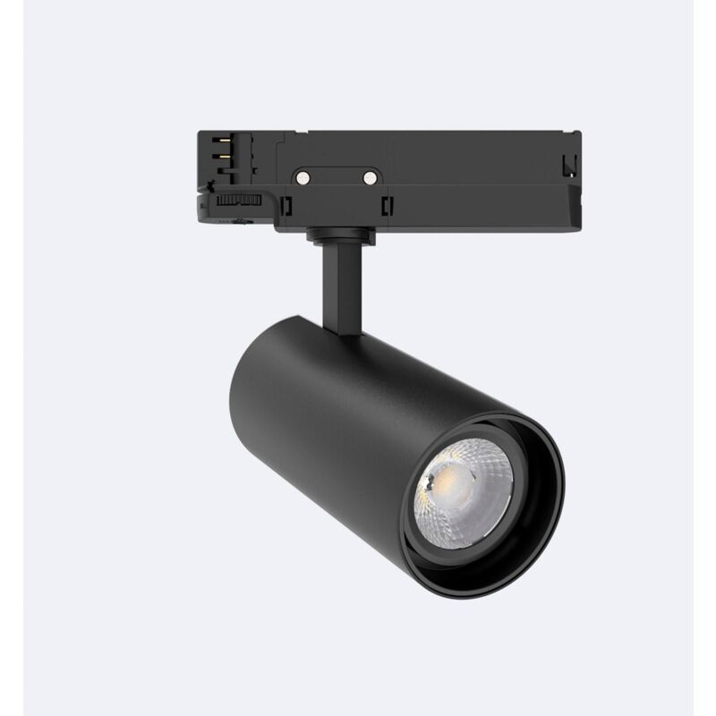 foto del prodotto ledkia faretto led fasano nero 30w regolabile dali no flicker per binario trifase bianco caldo 2700k