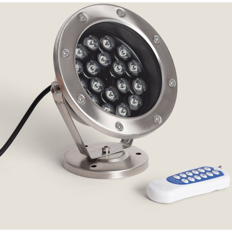 foto del prodotto ledkia faretto led rgb da superficie 12v 18w sommergibile ip68 rgb