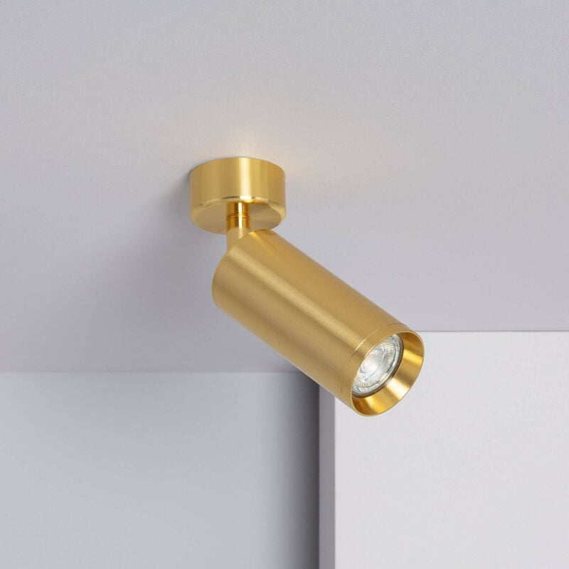 foto del prodotto ledkia faretto portalampada alluminio per lampadine gu10 quarzo oro