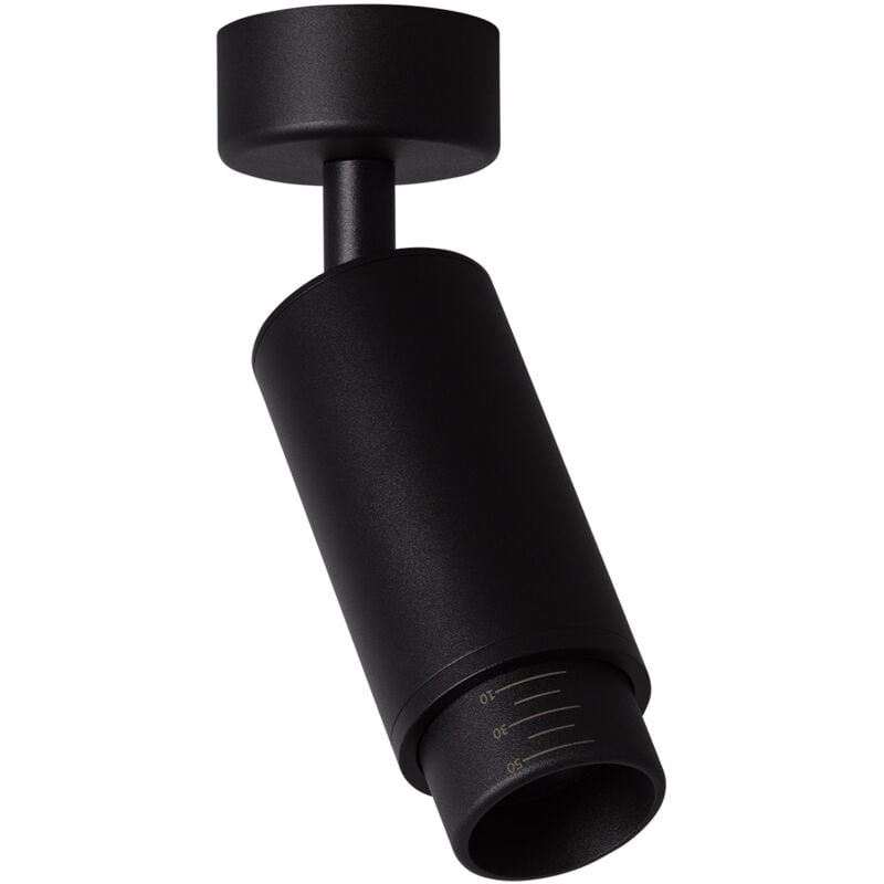 foto del prodotto ledkia faretto portalampada da superficie multiangolo 10 50 per lampadine gu10 agata nero