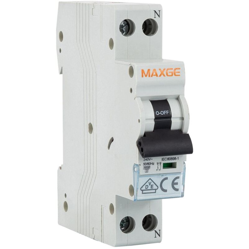 foto del prodotto ledkia interruttore magnetotermico residenziale dpn 1p n 6 32a 6ka curva c alpha maxge 16 a