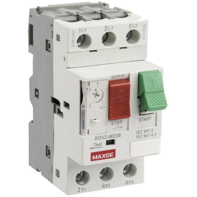 foto del prodotto ledkia interruttore salvamotori magnetotermico 3p maxge 6 10 a